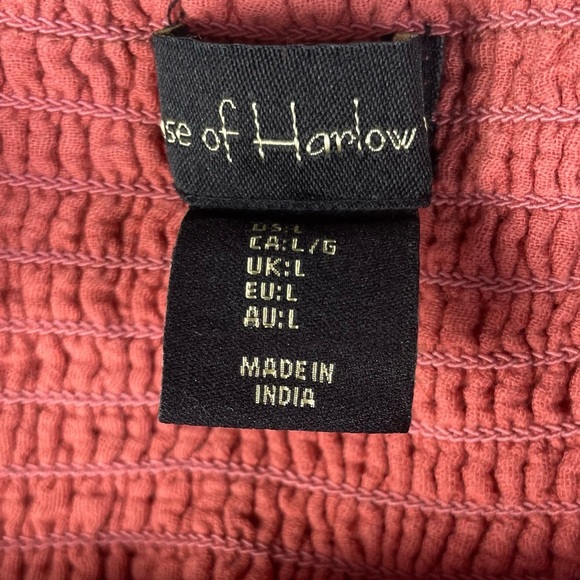 House of Harlow 1960 Dress Womens Large Boho Eyelet Feminine Flounce Cottagecore - Picture 9 of 10